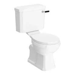 Valencia Cloakroom Suite (Gloss White Vanity With Matt Black Handle + Toilet) -Croydex shop valcswbd3