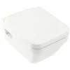 Villeroy & Boch Villeroy And Boch Architectura Square Rimless Wall Hung Toilet + Seat -Croydex shop vbaasqwhss d4