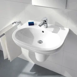 Villeroy & Boch Villeroy And Boch O.novo 1TH Basin + Semi Pedestal -Croydex shop vbnv45bassp d1