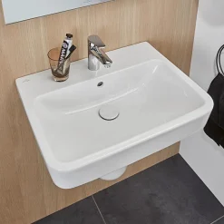 Villeroy & Boch Villeroy And Boch O.novo Square 1TH Washbasin + Semi Pedestal 8 Villeroy & Boch Villeroy And Boch O.novo Square 1TH Washbasin + Semi Pedestal -Croydex shop vbnvs55bassp d1