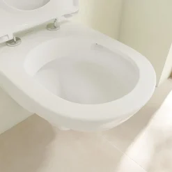 Villeroy & Boch Villeroy And Boch O.novo Compact Rimless Wall Hung Toilet + Soft Close Seat