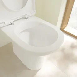 Villeroy & Boch Villeroy And Boch O.novo Compact Rimless Close Coupled Toilet (Side/Rear Entry Water Inlet) + Soft Close Seat -Croydex shop vbonsisc d1 3