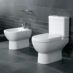 Villeroy & Boch Villeroy And Boch Subway Open Back Close Coupled Toilet + Soft Close Seat -Croydex shop vbsbccob d2