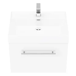 Valencia Bathroom Suite (Toilet, White Vanity With Chrome Handle, L-Shaped Bath + Screen) -Croydex shop vbsgwch6 d2