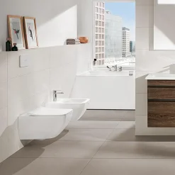 Villeroy & Boch Villeroy And Boch Venticello DirectFlush Rimless Wall Hung Toilet + Soft Close Seat -Croydex shop vbvntwh01 d2
