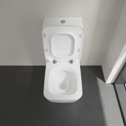 Villeroy & Boch Villeroy And Boch Venticello DirectFlush Rimless BTW Close Coupled Toilet (Side/Rear Entry Water Inlet) + Soft Close Seat -Croydex shop vbvobiccr d3 1