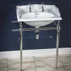 Silverdale Bathroom Silverdale Victorian 635mm Wide Basin With Chrome Stand -Croydex shop vcbaschr l