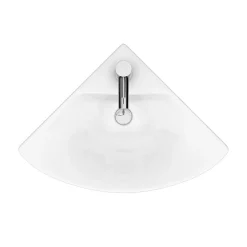 Venice Modern Corner Basin + Pedestal (1 Tap Hole)