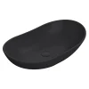 Venice Matt Black Oval Counter Top Basin - 615 X 360mm -Croydex shop vct01bla l
