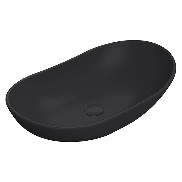 Venice Matt Black Oval Counter Top Basin - 615 X 360mm 3 Venice Matt Black Oval Counter Top Basin - 615 X 360mm