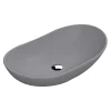 Venice Matt Grey Oval Counter Top Basin - 615 X 360mm 1 Venice Matt Grey Oval Counter Top Basin - 615 X 360mm -Croydex shop vct01gre l