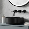Venice Matt Black Round Counter Top Basin - 350mm Diameter -Croydex shop vct03bla d3