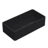 Venice Matt Black Rectangular Counter Top Basin - 465 X 235mm -Croydex shop vct05bla l