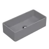 Venice Matt Grey Rectangular Counter Top Basin - 465 X 235mm -Croydex shop vct05gre l