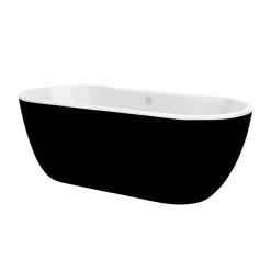 Victorian Plumbing Verona Black Freestanding Modern Bath