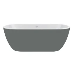Victorian Plumbing Verona Grey Freestanding Modern Bath -Croydex shop veronagreyfreestandingmodernbath d2