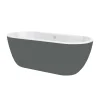 Victorian Plumbing Verona Grey Freestanding Modern Bath -Croydex shop veronagreyfreestandingmodernbath detail1