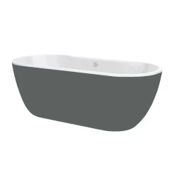 Victorian Plumbing Verona Grey Freestanding Modern Bath