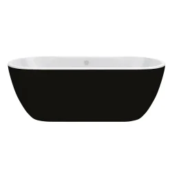 Victorian Plumbing Verona Black Freestanding Modern Bath 9 Victorian Plumbing Verona Black Freestanding Modern Bath -Croydex shop veronalargeblackfreestandingmodernbath d2