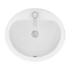 Victorian Plumbing Rio Oval Inset Basin 1TH - 520 X 460mm 1 Victorian Plumbing Rio Oval Inset Basin 1TH - 520 X 460mm -Croydex shop ves017 d1