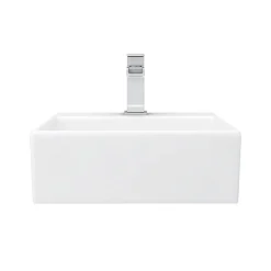 Victorian Plumbing Cubetto 340 X 295mm Wall Hung Small Cloakroom Basin 1TH -Croydex shop ves037 n d2