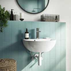 Victorian Plumbing Harmonia Curved Wall Hung Basin 1TH - 440 X 365mm 5 Victorian Plumbing Harmonia Curved Wall Hung Basin 1TH - 440 X 365mm -Croydex shop ves056 n l