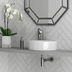 Victorian Plumbing Sahara 405mm Round Counter Top Basin 0TH -Croydex shop ves093d3