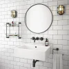 Victorian Plumbing Kyoto Large Rectangular 600 X 460mm 0TH Wall Hung Basin -Croydex shop ves1320th d3