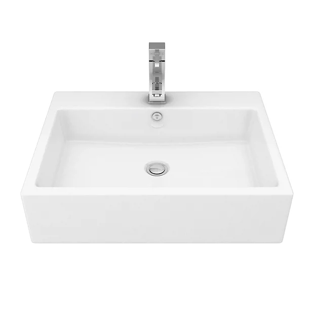 Victorian Plumbing Kyoto Large Rectangular 600 X 460mm 1TH Wall Hung Basin 7 Victorian Plumbing Kyoto Large Rectangular 600 X 460mm 1TH Wall Hung Basin - Image 5