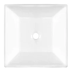 Arezzo Square Black Wall Mounted Basin Tap + 410 X 410mm Counter Top Basin