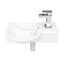 Valencia Wall Hung Basin (400mm Wide - Gloss White) -Croydex shop vgw4 d2