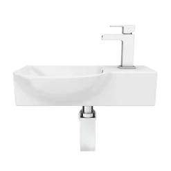 Valencia Wall Hung Basin (400mm Wide - Gloss White)