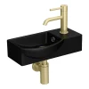Valencia Wall Hung Basin (400mm Wide - Matt Black) -Croydex shop vmb4 n d1