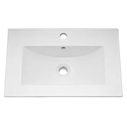 Venice Matt Black 600mm Framed Washstand And Basin Inc. Tap + Waste -Croydex shop vnws60t d1