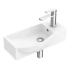 Valencia 500mm Mini Wall Hung Ceramic Basin -Croydex shop vwhb02 d1