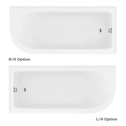 Victorian Plumbing Appleby 1700 Roll Top Shower Bath With Brushed Brass Screen + White Leg Set -Croydex shop whba17bs d3