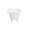 Victorian Plumbing Admiral 1685 Back To Wall Roll Top Bath + White Leg Set -Croydex shop whtadmiral1685b d6