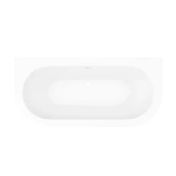 Victorian Plumbing Admiral 1685 Back To Wall Roll Top Bath + White Leg Set -Croydex shop whtadmiral1685bd2