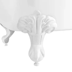 Victorian Plumbing Appleby 1700 Roll Top Shower Bath + White Leg Set -Croydex shop whtap1700b d1