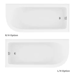 Victorian Plumbing Appleby 1700 Roll Top Shower Bath + White Leg Set -Croydex shop whtap1700b n d5