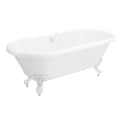 Victorian Plumbing Duke 1795 Traditional Roll Top Bath + White Leg Set -Croydex shop whtduke1795b d2