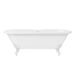 Victorian Plumbing Duke 1795 Traditional Roll Top Bath + White Leg Set -Croydex shop whtduke1795b n d3