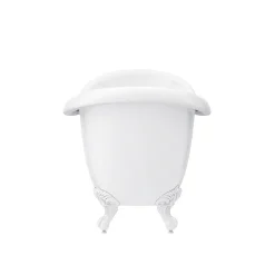 Victorian Plumbing Earl 1750 Double Ended Roll Top Slipper Bath + White Leg Set -Croydex shop whtearl1750b d5