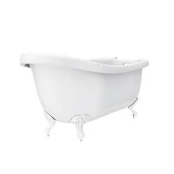 Victorian Plumbing Oxford 1710 Roll Top Slipper Bath + White Leg Set