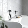 Victorian Plumbing Winchester 2TH Traditional Bathroom Suite (incl. Basin Taps + Luxury Cistern Lever) -Croydex shop win5pc2th d5