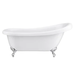 Victorian Plumbing Winchester Traditional Free Standing Roll Top Slipper Bathroom Suite (1550mm) -Croydex shop winchestertraditionalfreestandingrolltopslipperbathroomsuitet1