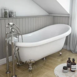 Victorian Plumbing Winchester Traditional Complete Roll Top Bathroom Package (1710mm) -Croydex shop wincmppk nd1