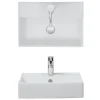 Crosswater - Turin 1 Tap Hole Countertop Or Wall Mounted Basin - 500 X 350mm -Croydex shop wm0017bscw d1