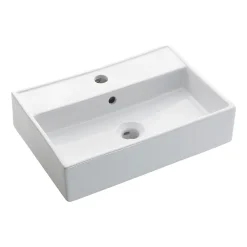 Crosswater - Turin 1 Tap Hole Countertop Or Wall Mounted Basin - 500 X 350mm -Croydex shop wm0017bscw l