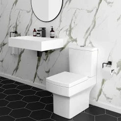 Arezzo 700mm Wall Mounted / Countertop Stone Resin Basin With Hidden Waste Cover